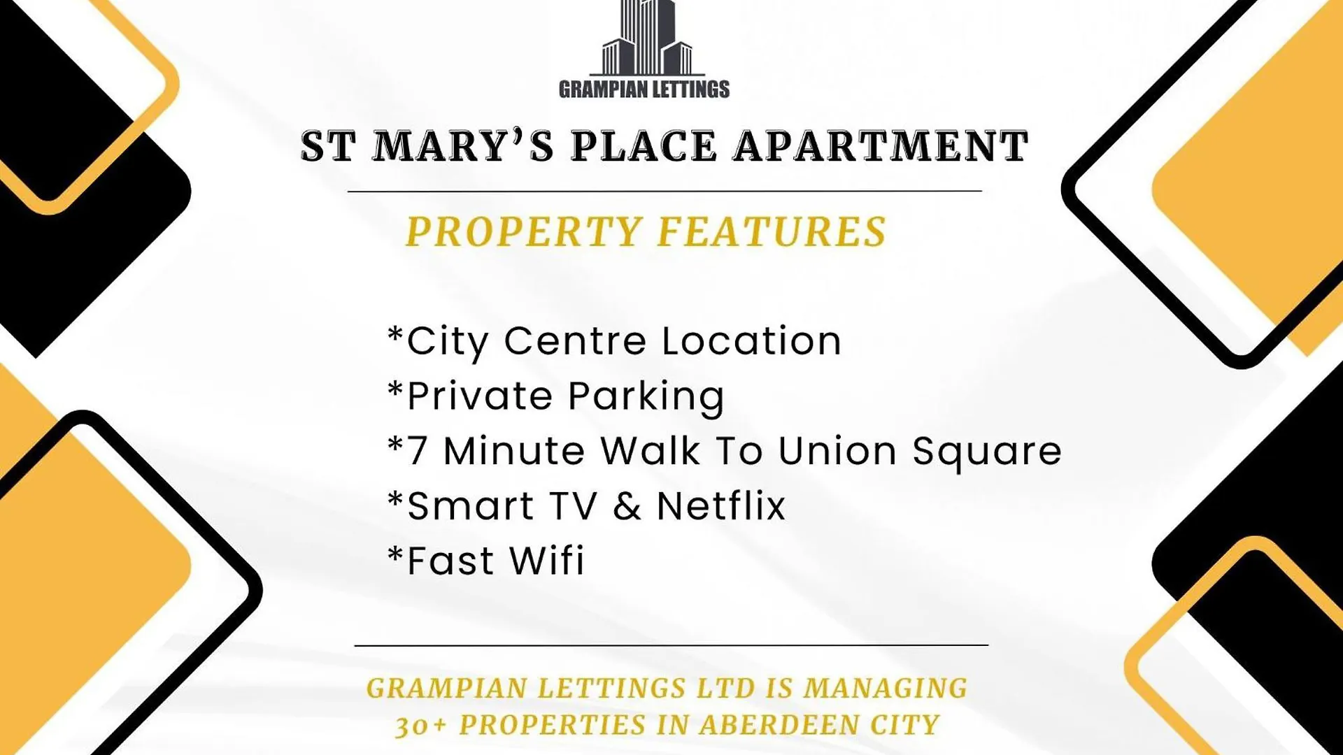 St Marys Place Apartment - Grampian Lettings Aberdeen 0*,